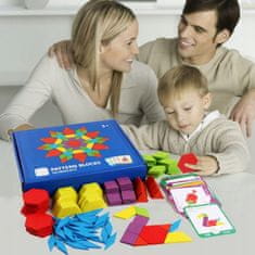 KOMFORTHOME Montessori puzzle bloky drevené 155el