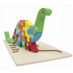 KOMFORTHOME Drevené puzzle 3d dinosaurus Diplodocus