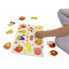 KOMFORTHOME Montessori Drevené puzzle s ovocím