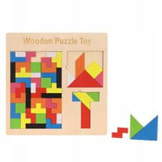 KOMFORTHOME Tetris 3v1 Puzzle Drevené puzzle bloky