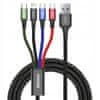 Baseus 4v1 USB kábel Lightning / 2x USB typu C / micro USB 3,5A 1,2 m