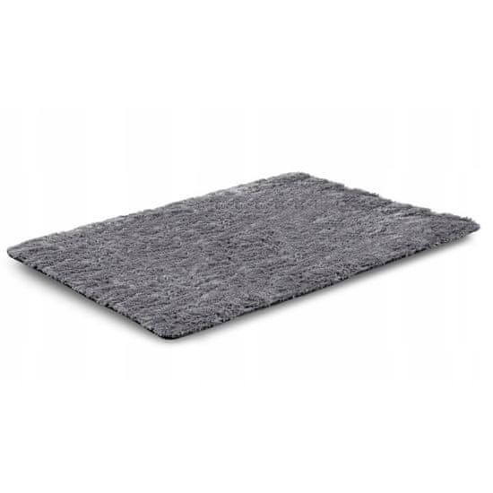 KOMFORTHOME Mäkký huňatý protišmykový koberec 100x160 cm Farba Tmavo šedá
