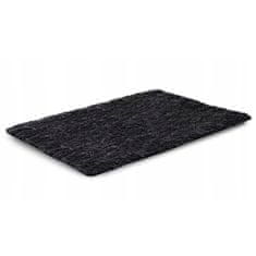 KOMFORTHOME Mäkký huňatý protišmykový koberec 160x220 cm Farba čierna