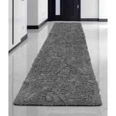 KOMFORTHOME Mäkký huňatý protišmykový koberec 80x300 cm Farba tmavosivá