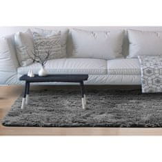 KOMFORTHOME Mäkký huňatý protišmykový koberec 80x120 cm Farba tmavosivá
