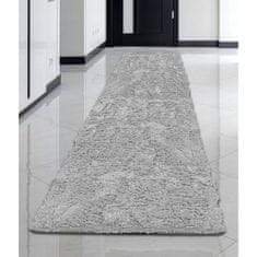 KOMFORTHOME Mäkký huňatý protišmykový koberec 80x300 cm Farba svetlosivá