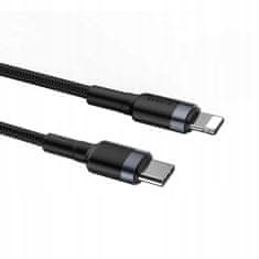 BASEUS Baseus Cafule Cable heavy duty nylonový kábel USB typu C PD Lightning 18W 1m