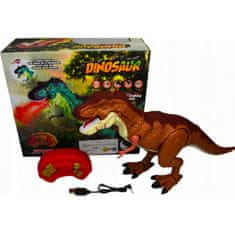 KOMFORTHOME RC riadený dinosaurus s parným rykom chodí svetlá T-REX