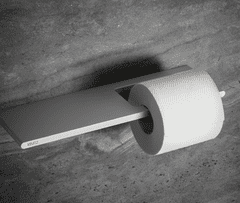 Keuco Keuco Edition 400 - Držiak toaletného papiera s poličkou, strieborne eloxovaný hliník 11573170000