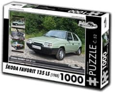 RETRO-AUTA© Puzzle č. 52 Škoda Favorit 135 LS (1988) 1000 dielikov