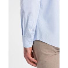 OMBRE Pánska bavlnená klasická košeľa REGULAR V1 OM-SHOS-0154 modrá MDN124349 XL