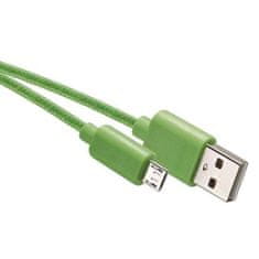 EMOS USB kábel SM7006G USB 2.0 A/M - micro B/M, 1m, zelený