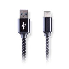 AQ USB kabel USB/ USB-C, 1m - černý