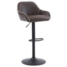 Autronic Barová židle Židle barová, potah hnědá látka v dekoru vintage kůže, chromová podnož (AUB-716 BR3)