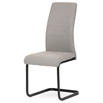 Autronic Moderní jídelní židle Židle jídelní, lanýžová látka, kovová pohupová podnož, černý kov (DCL-414 LAN2)