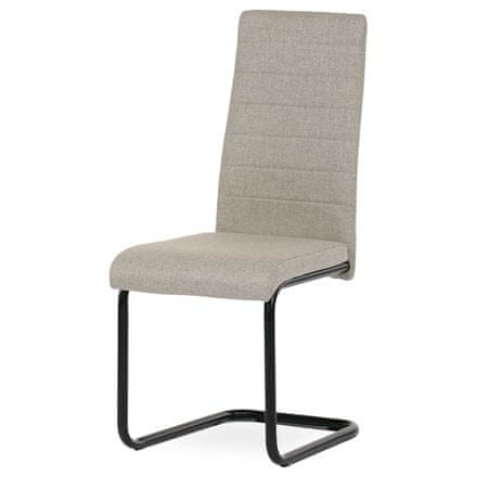 Autronic Moderní jídelní židle Židle jídelní, krémová látka, černý kov (DCL-401 CRM2)