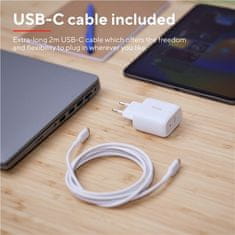 TRUST Napájecí adaptér Maxo 45 W USB-C s kabelem USB-C/ USB-C, 2 m - bílý