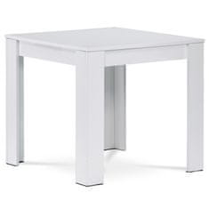 Autronic Moderní jídelní stůl Jídelní stůl 80x80x75 cm, MDF, hladké bílé matné lamino (AT-B080 WT1)