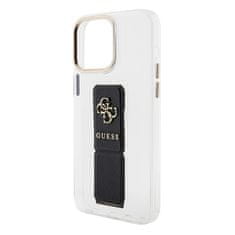 Guess Kryt na mobil Grip Stand 4G Metal Logo na Apple iPhone 15 Pro Max - černý
