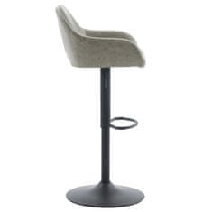 Autronic Barová židle Židle barová, potah šedá látka v dekoru vintage kůže, chromová podnož (AUB-716 GREY3)
