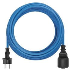 EMOS Počasí odolný prodlužovací kabel P01410W 10 m / 1 zásuvka / modrý / silikon / 230 V / 1,5 mm2