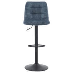 Autronic Barová židle Židle barová, modrá sametová látka, černá podnož (AUB-711 BLUE4)