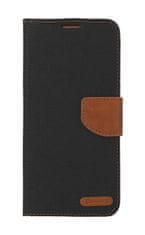 Canvas Puzdro Xiaomi Redmi 12 flipové čierne 115720