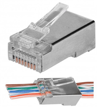 sapro Konektor NEKU FTP CAT5 RJ45 8P8C, tienený, priechodný