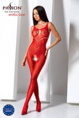 Passion Passion Bodystocking (BS078), červené šaty sieťované