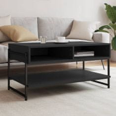 Vidaxl Konferenčný stolík čierny 90x50x45 cm kompozitné drevo