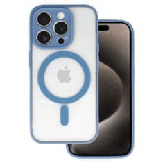 TopQ  Akrylové farebné puzdro Magsafe pre Iphone 12 svetlo modré
