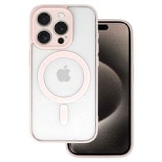 TopQ  Akrylové puzdro Magsafe pre Iphone 15 Pro Max svetlo ružové