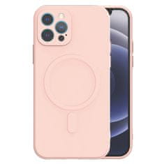 Protect Pouzdro Protect MagSilicone Case iPhone 14 Pro Světle růžové