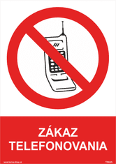 Traiva Zákaz telefonovania Samolepka 148 x 210 mm (A5) tl. 0.1 mm - Kód: 32578