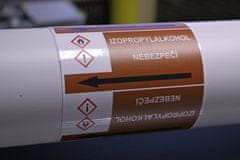 Traiva Páska na značenie potrubia Signus M25 - IZOPROPYLALKOHOL Samolepka 130 x 100 mm, délka 1,5 m, Kód: 26059