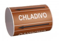 Traiva Páska na značenie potrubia Signus M25 - CHLADIVO Samolepka 130 x 100 mm, délka 1,5 m, Kód: 26052