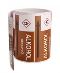 Traiva Páska na značenie potrubia Signus M25 - ALKOHOL Samolepka 130 x 100 mm, délka 1,5 m, Kód: 26021