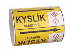 Traiva Páska na značenie potrubia Signus M25 - KYSLÍK Samolepka 130 x 100 mm, délka 1,5 m, Kód: 25798