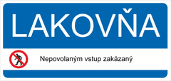 Traiva Bezpečnostné tabuľka - Lakovňa Samolepka 190 x 90 mm tl. 0.1 mm - Kód: 33268