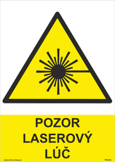 Traiva Bezpečnostná tabuľka - Pozor laserový paprsok Plast 297 x 420 mm (A3) tl. 0.5 mm - Kód: 34904