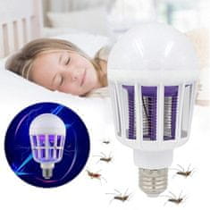 Popron.cz Elektrický lapač hmyzu s LED světlem ve formě žárovky