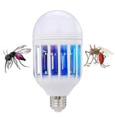 Popron.cz Elektrický lapač hmyzu s LED světlem ve formě žárovky