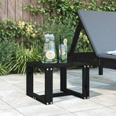 Vidaxl Záhradný príručný stolík čierny 40x38x28,5 cm borovicový masív