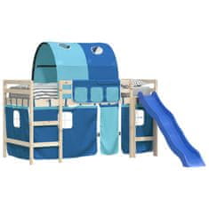 Vidaxl Závesy pre poschodovú posteľ s tunelom modré polyester