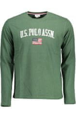 U.S. POLO ASSN.  Perfektné Pánske Tričko Dlhý Rukáv Zelená Farba: Zelená, Veľkosť: 2XL
