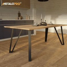 MetaloPro MetaloPro 4 Stück Tischbeine-Metall Schwarz 72cm I Tischkufen Esstisch-Beine Schwerlast Tisch-Gestell Tisch-Untergestell Möbelfüße Tischfüße, Couchtisch Esstisch Wohnzimmertisch Schreibtisch
