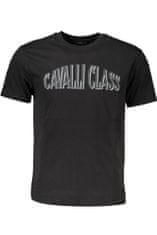 Cavalli Class  Perfektné Pánske Tričko Krátky Rukáv Čierna Farba: čierna, Veľkosť: S
