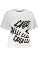 Cavalli Class  Perfektné Dámske Tričko Krátky Rukáv Biela Farba: Biela, Veľkosť: XS