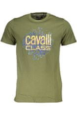 Cavalli Class  Perfektné Pánske Tričko Krátky Rukáv Zelená Farba: Zelená, Veľkosť: 2XL