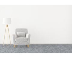 AKCIA: 100x450 cm Metrážny koberec Santana 14 sivá s podkladom gél, záťažový (Rozmer metrového tovaru Bez obšitia)